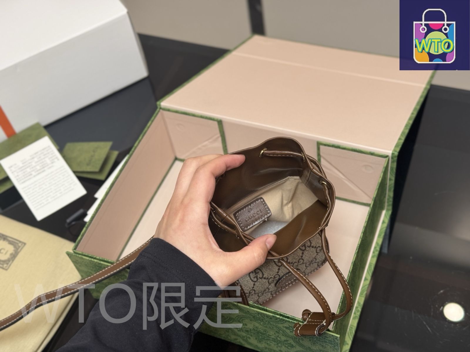 今日特価】Gucci Horsebit 1955 ミニバケットバッグ 12×23cm-WTO