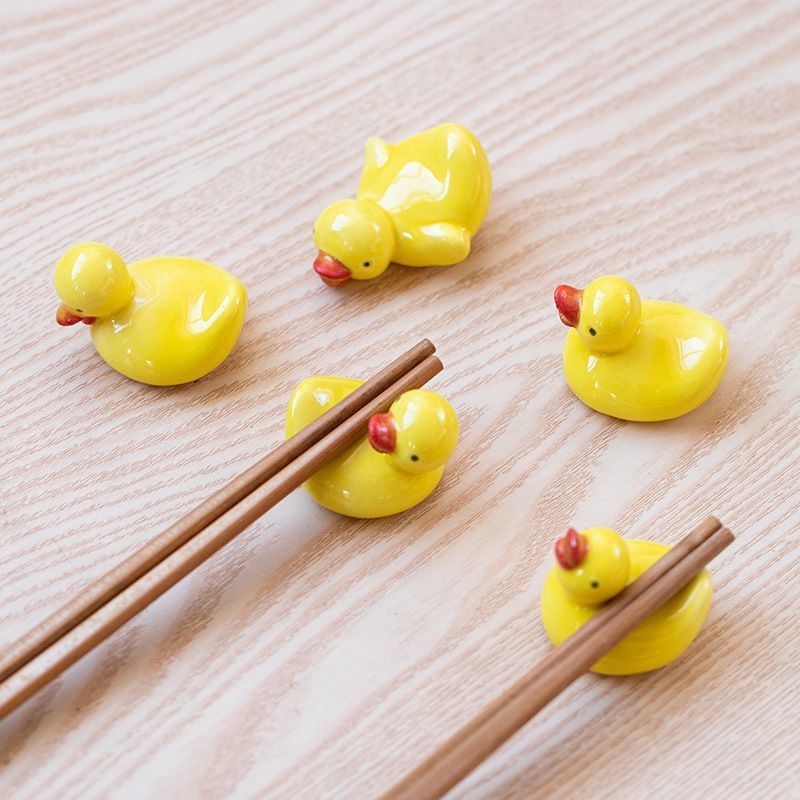 新品（送料無料） アヒルちゃん 箸置き 5個セット 和食器 ラバー