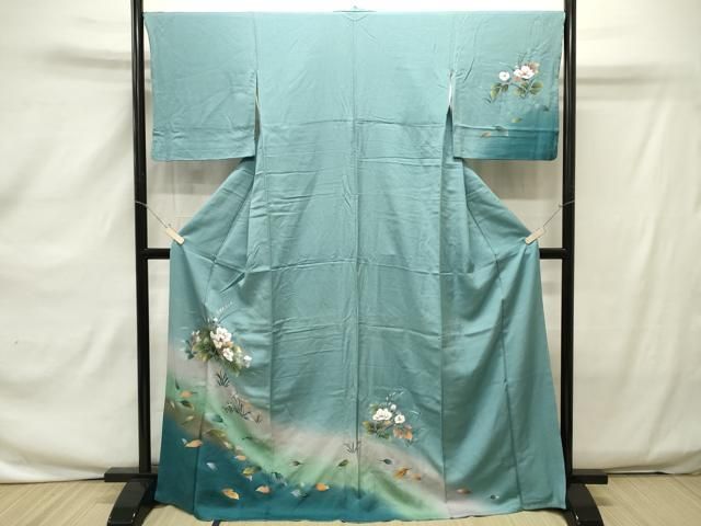 平和屋本店□極上 訪問着 雲取り草花文 暈し染め 金彩 逸品 CZAA1737s5