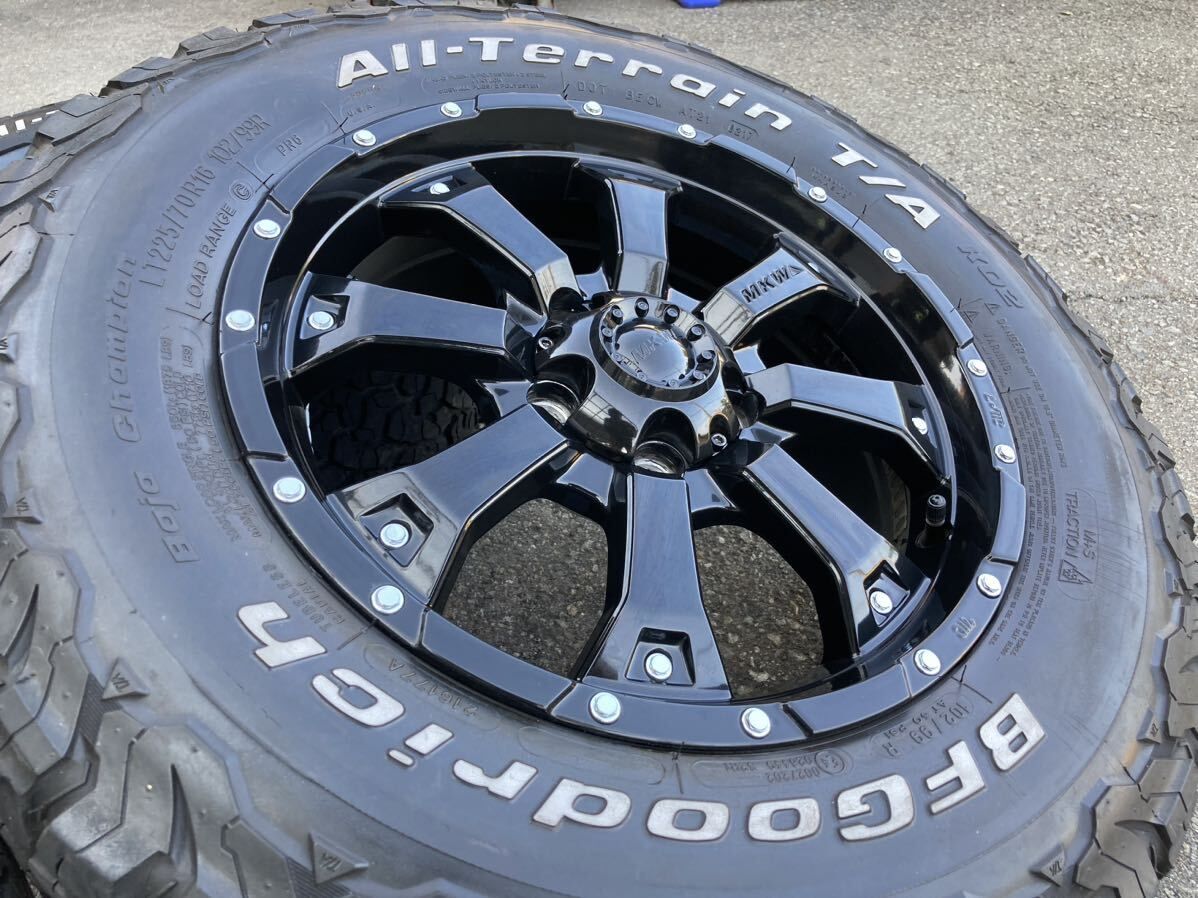 タイヤ・ホイール MKW MK-46 7.00-16 BFGOODRICH T/A KO2 美品】MKW MK-46 16in 7J +35 PCD110 BFグッドリッチ