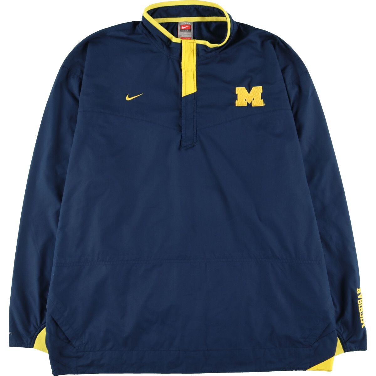 古着 00年代 ナイキ NIKE TEAM MICHIGAN ミシガン大学 カレッジ ハーフ