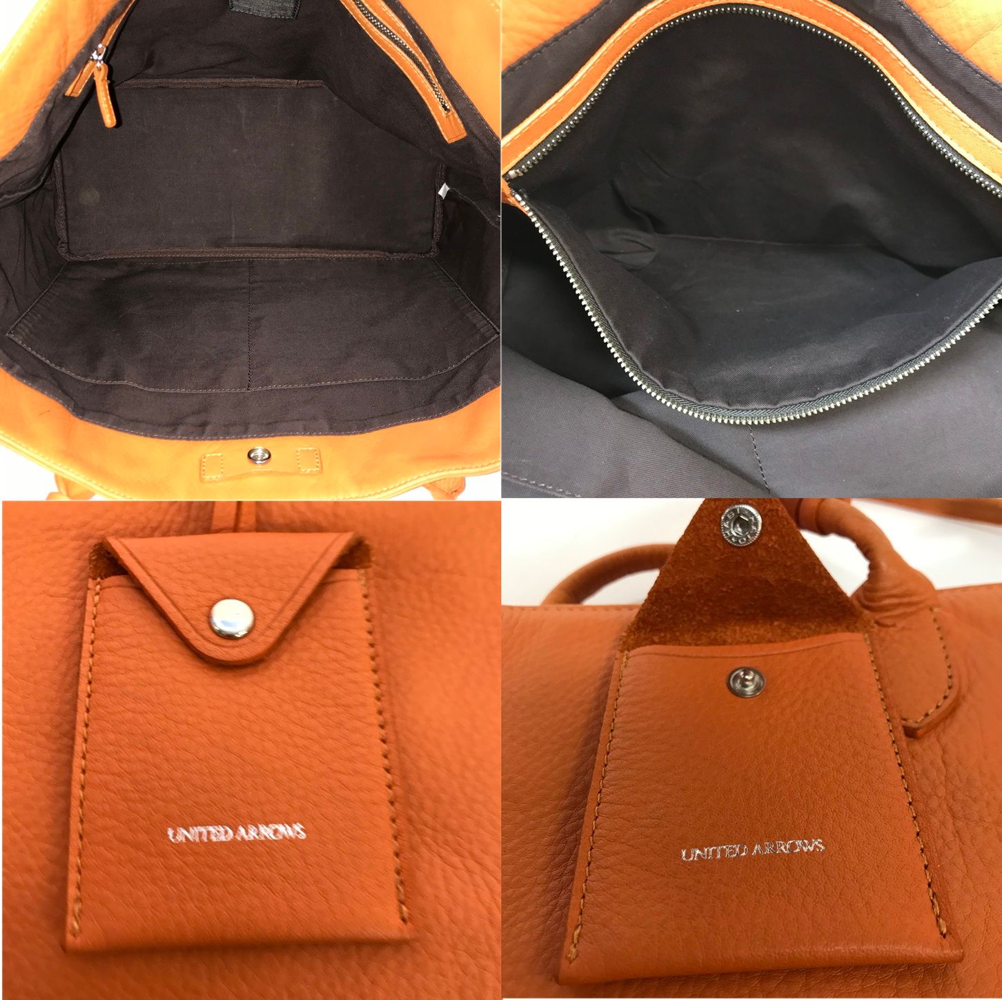 【美品】UNITEDARROWSレザートートバッグ A4 ユナイテッドアローズ ほぼ未使用品UNITED ARROWS ユナイテッドアローズ レザートート