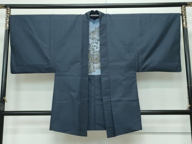 平和屋着物□極上 男性 本場大島紬 アンサンブル 亀甲柄 逸品  