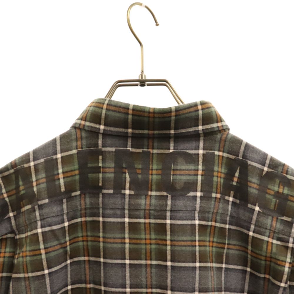 Balenciaga チェック柄シャツ カーキ Balenciaga チェック柄シャツ カーキ 24AW グラフィックTシャツ
