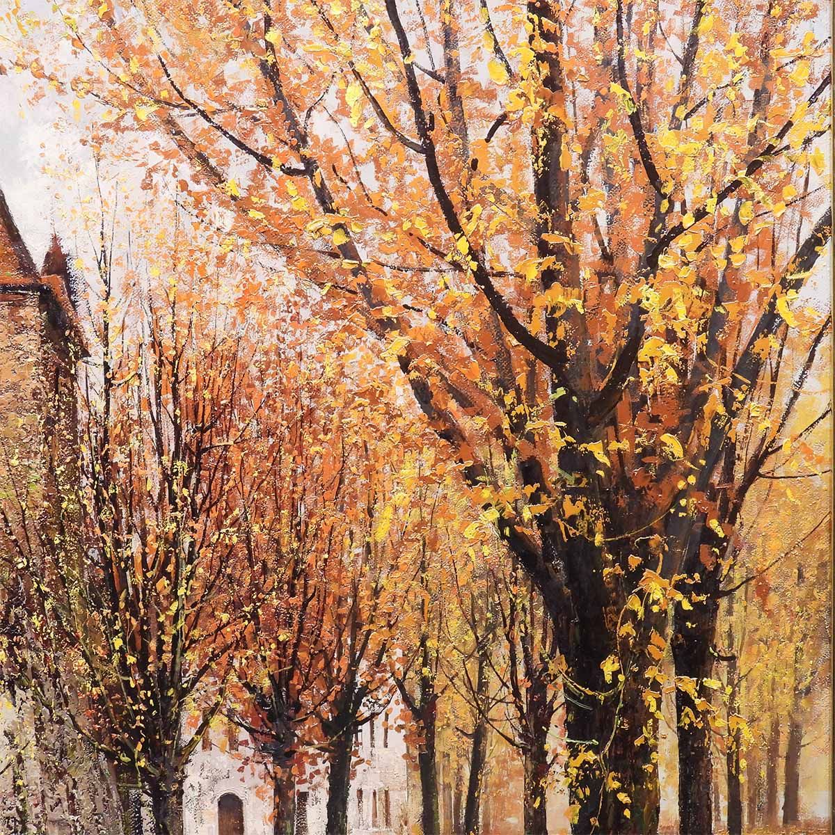 武本春根 秋想 ローテンブルグ 油彩12号 風景画 原画 油絵 絵画 真作保証 武本春根 秋想 ローテンブルグ 油彩12号 風景画 ドイツ 外国