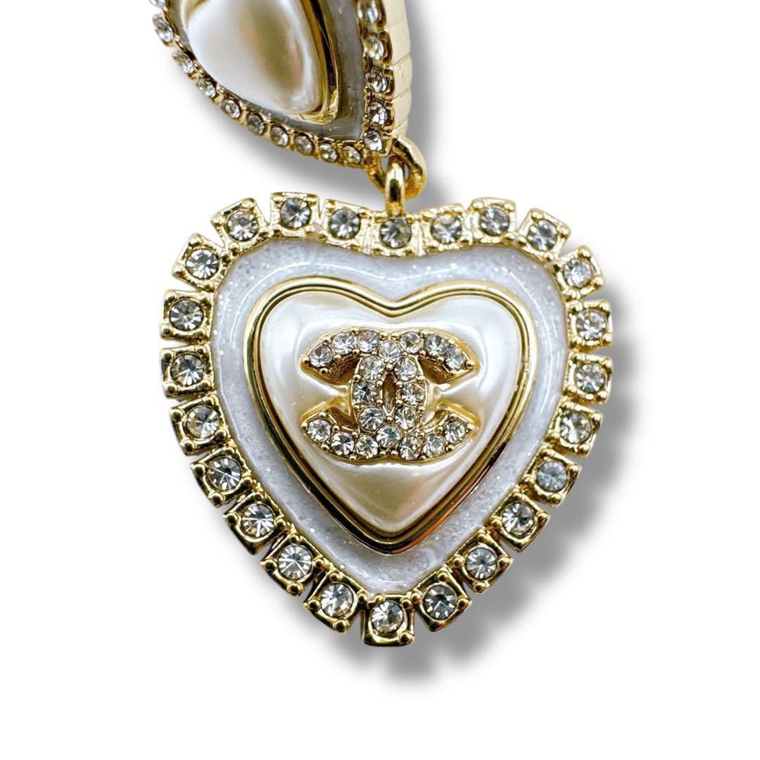 シャネル ココマーク ハート ピアス B24 A フェイクパール GP ホワイト USTAUSTRALIA_COM_AU