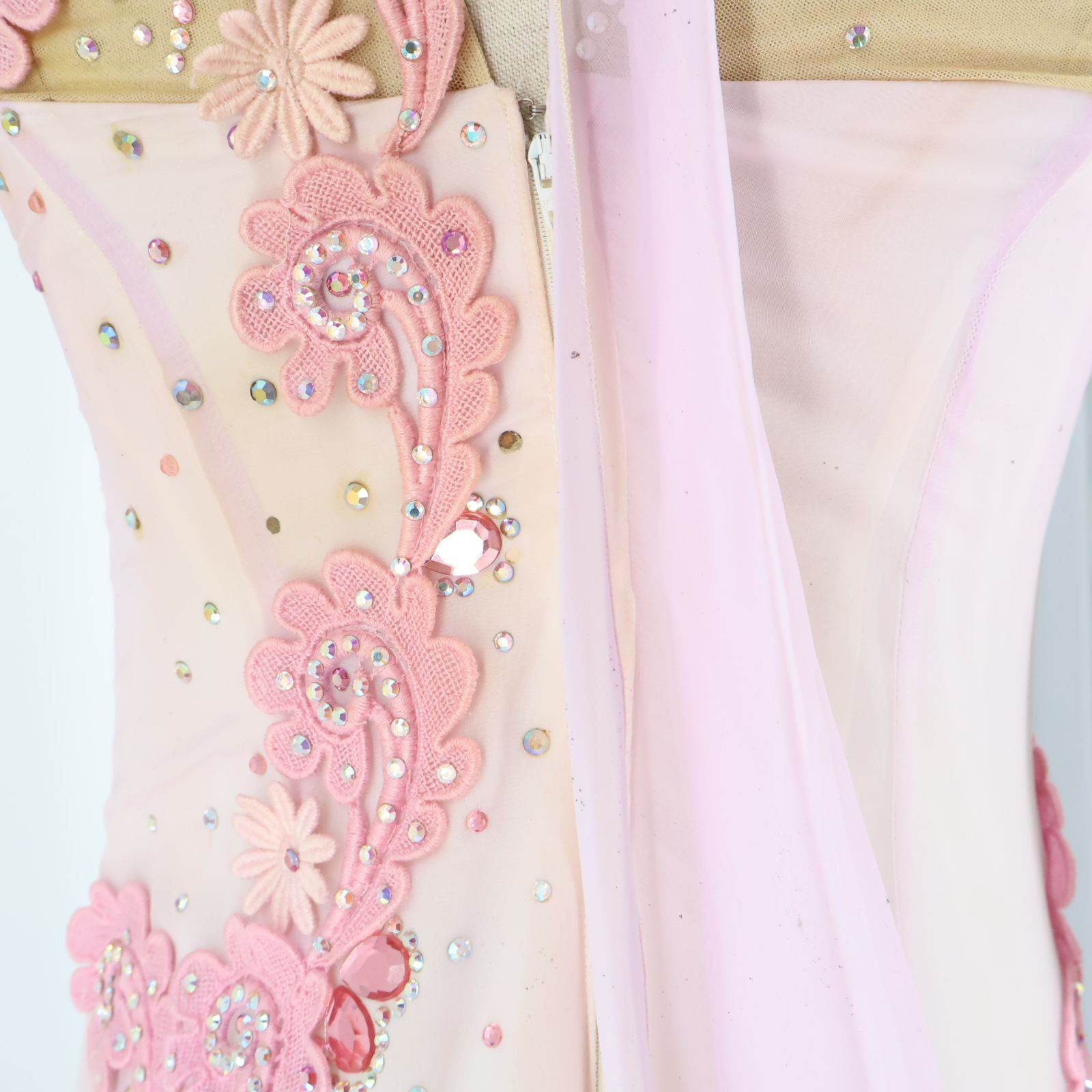 SORELI ソレリ 高級 社交ダンス 衣装 ドレス ワンピース 花柄 ピンク 日本製 社交ダンス衣装】ピンク SORELI ソレリ ワンピース ドレス