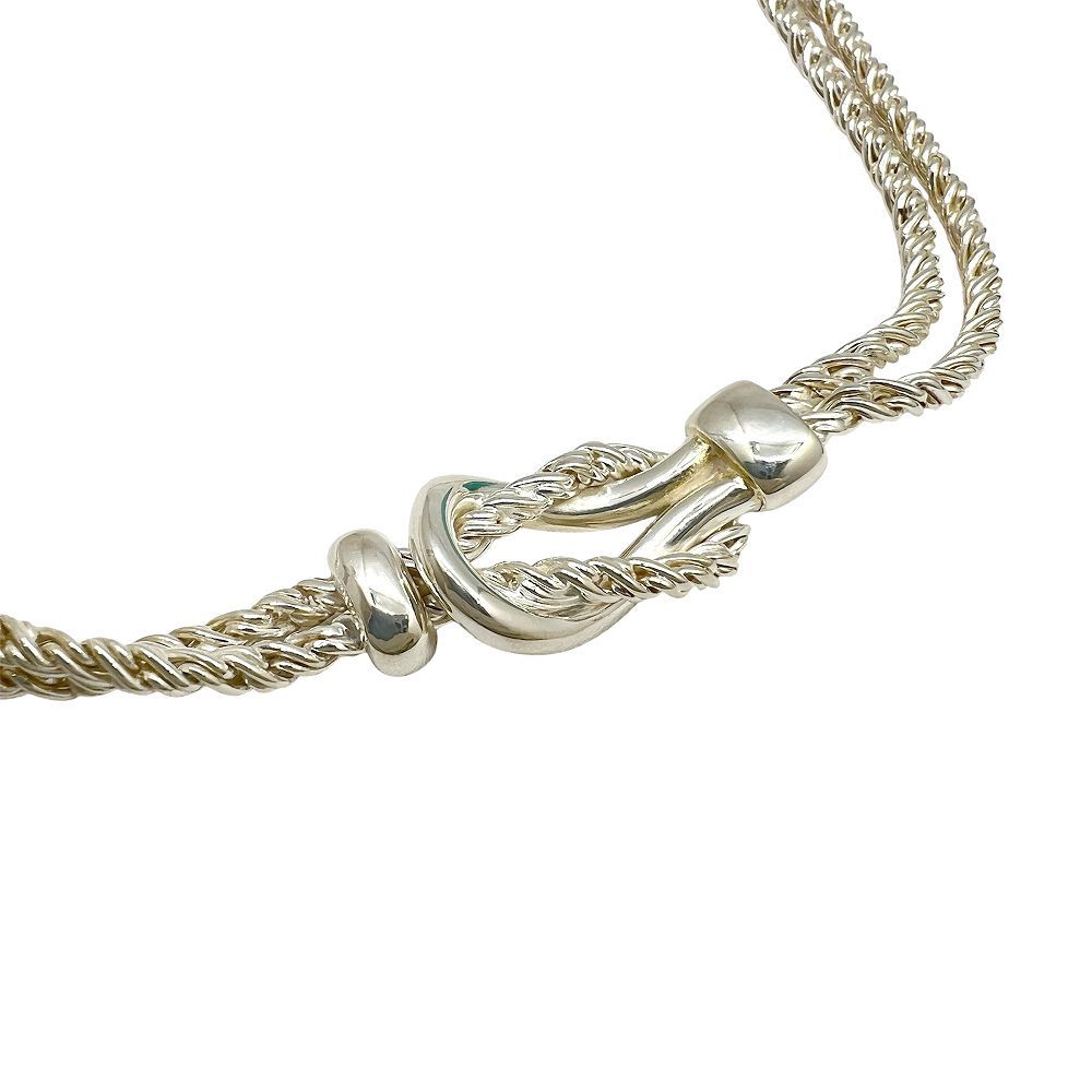 ティファニー　Tiffany ダブルロープ　センターノット　ネックレス　シルバー 楽天市場】ティファニー ダブルロープセンターノット ネックレス