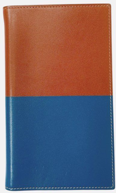 エルメス 手帳カバー ヴィジョン マルチ 2 ブルー ブラウン 青 メンズ レディース HERMES