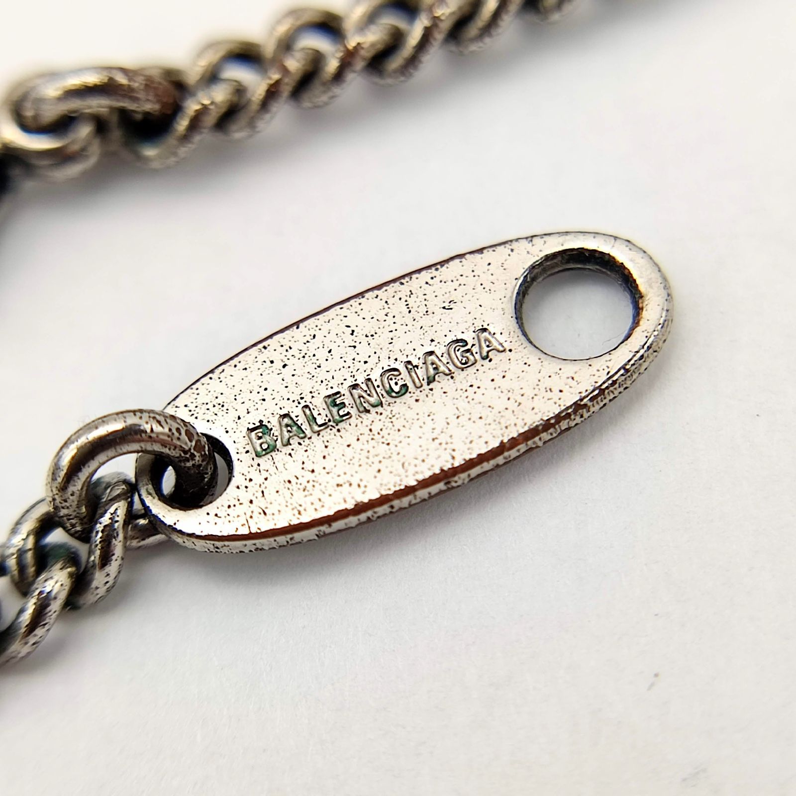 美品】BALENCIAGA バレンシアガ BBアイコンネックレス ロゴ