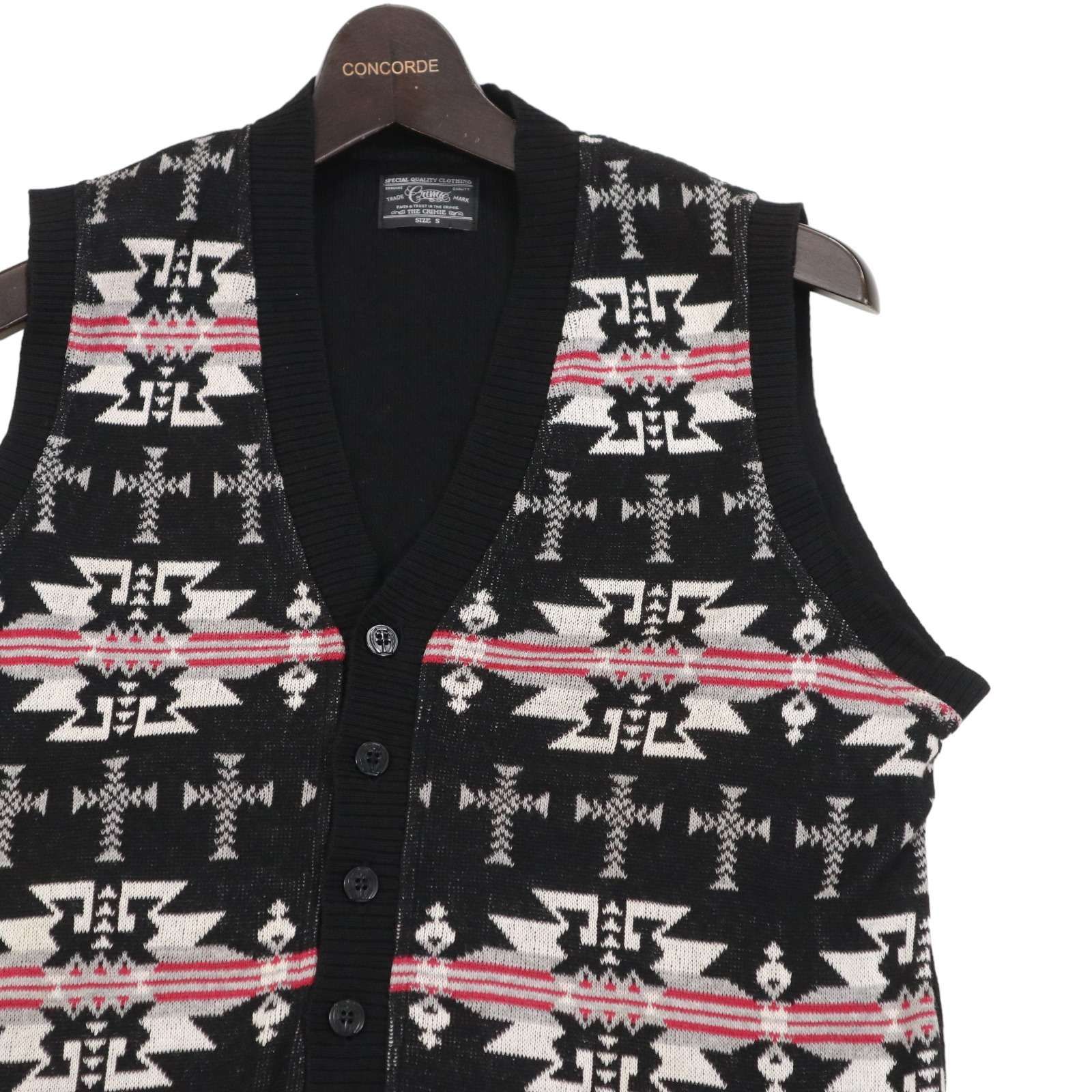 美品☆ THE CRIMIE クライミー 通年 ネイティブ柄☆ ニット ベスト 