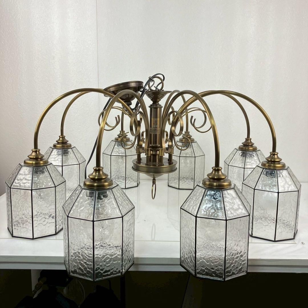 ナショナル 豪華 シャンデリア 8灯 天井照明 エレガンス レトロ アンティーク ナショナル 豪華 シャンデリア 8灯 天井照明 エレガンス レトロ