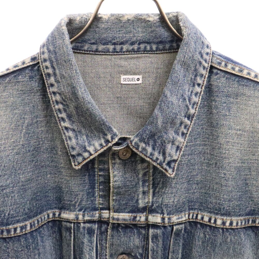 SEQUEL (シークエル) × FRAGMENT DESIGN 2nd TYPE DENIM JACKET フラグメント セカンドタイプ  デニムジャケット インディゴ SQ-21SS-JK-01 - メルカリ