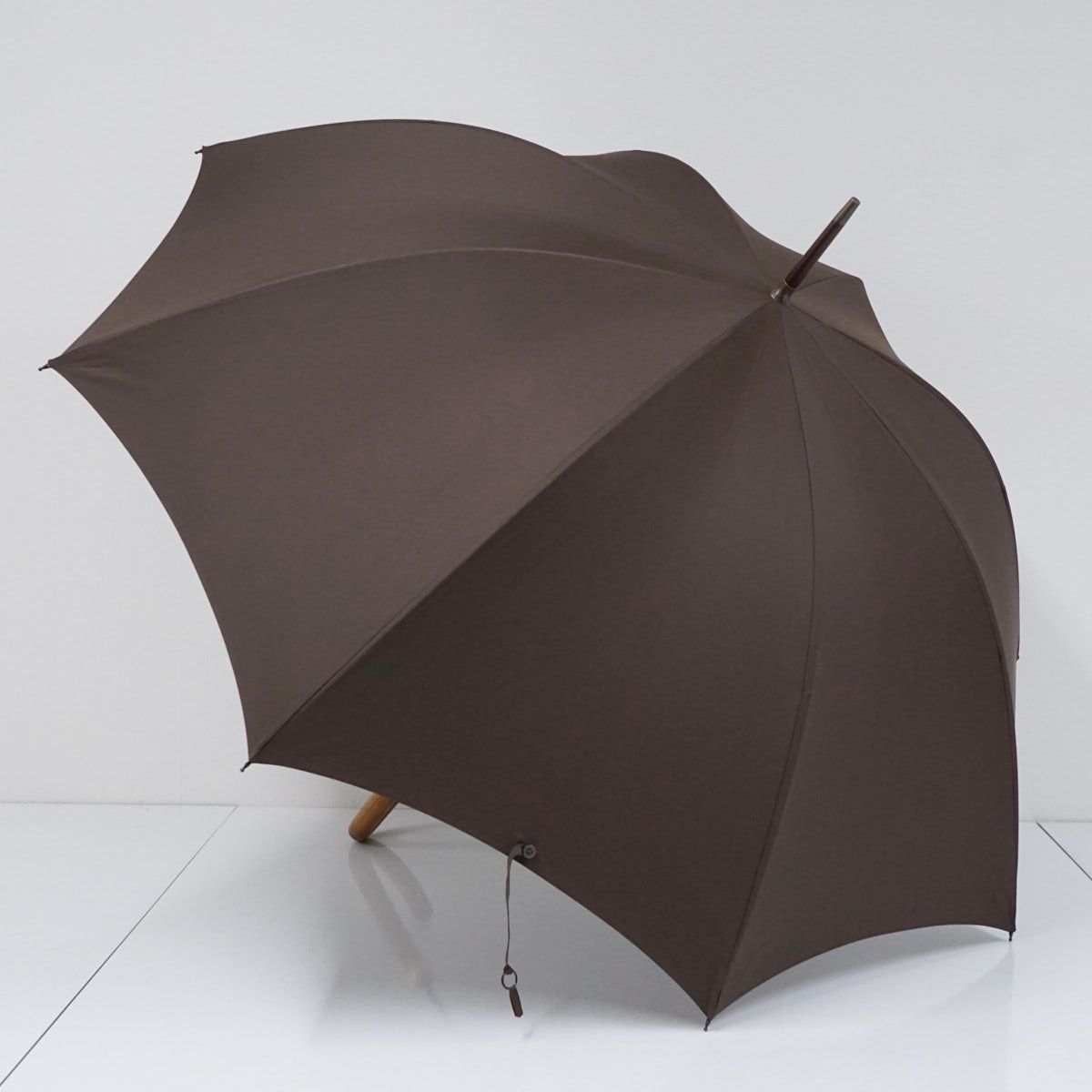 紳士傘 FOX UMBRELLAS フォックスアンブレラズ 傘 メンズ 天然木 ブラウン 無地 63cm S3235