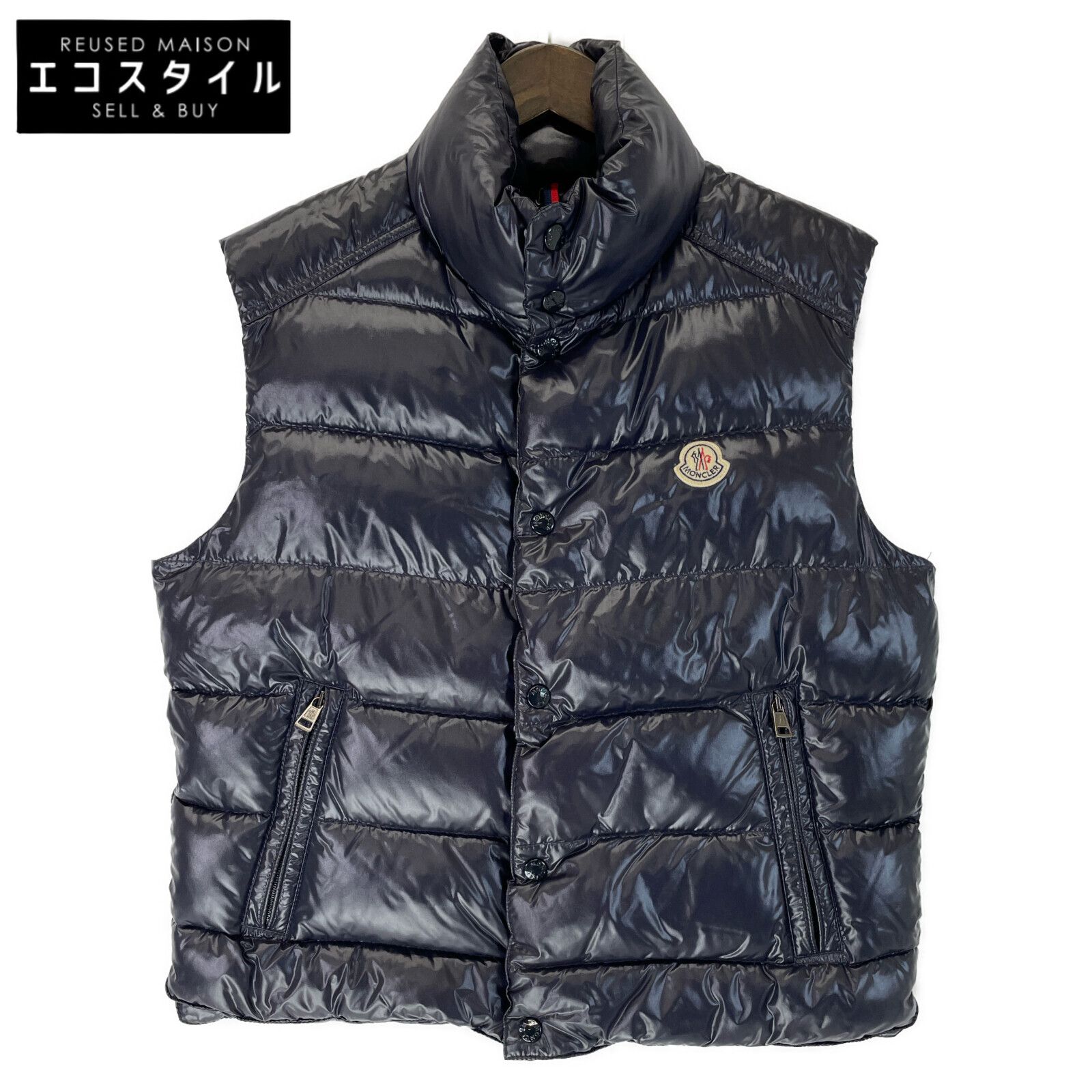 MONCLER モンクレール 41350 ネイビー TIB ダウンベスト 2 - メルカリ