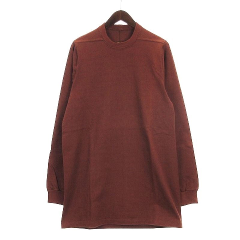 リックオウエンス Rick Owens MOODY期 ヘビーコットンオーバーサイズ Tシャツ カットソー RU14F2263-BA ブラウン系 XS