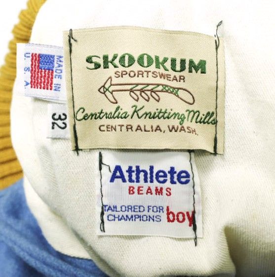 良品 BEAMS×SKOOKUM ビームスボーイ スクーカム スタジャン 32 良品 BEAMS×SKOOKUM ビームスボーイ スクーカム スタジャン 32