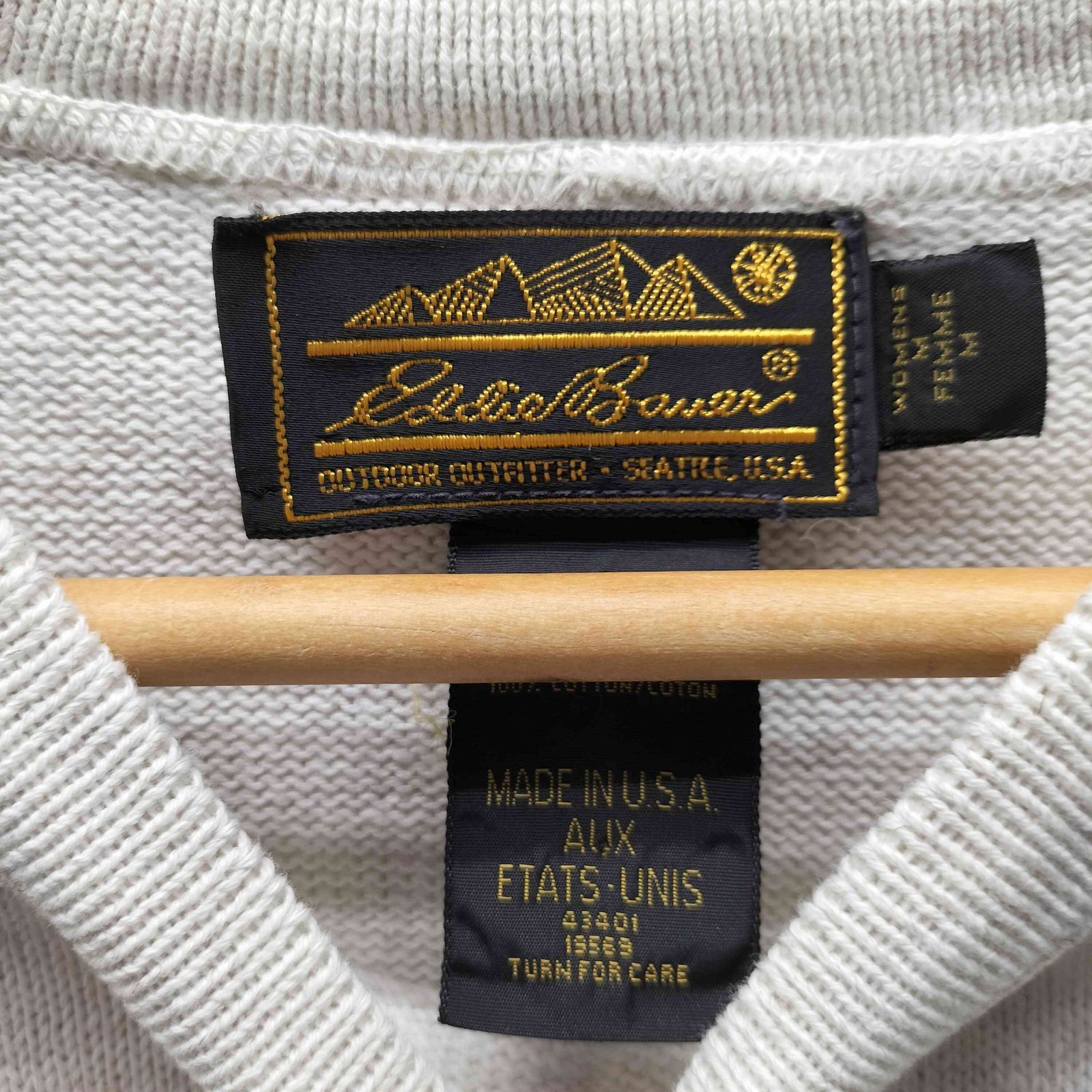 エディーバウアー Eddie Bauer 80s 90s 黒タグ USA製 クルーネック