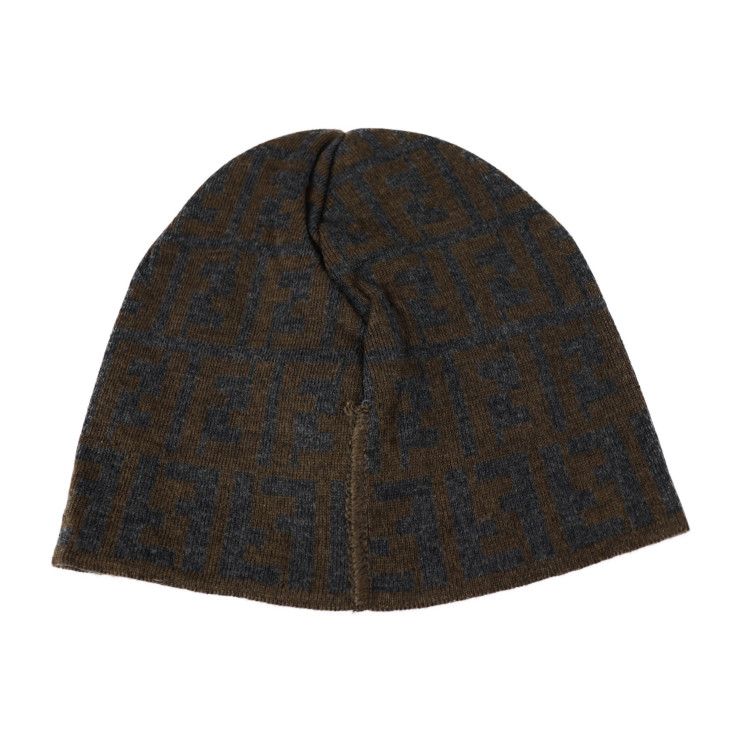 FENDI フェンディ ニットキャップ 9216 7 ウール100％ グレー系