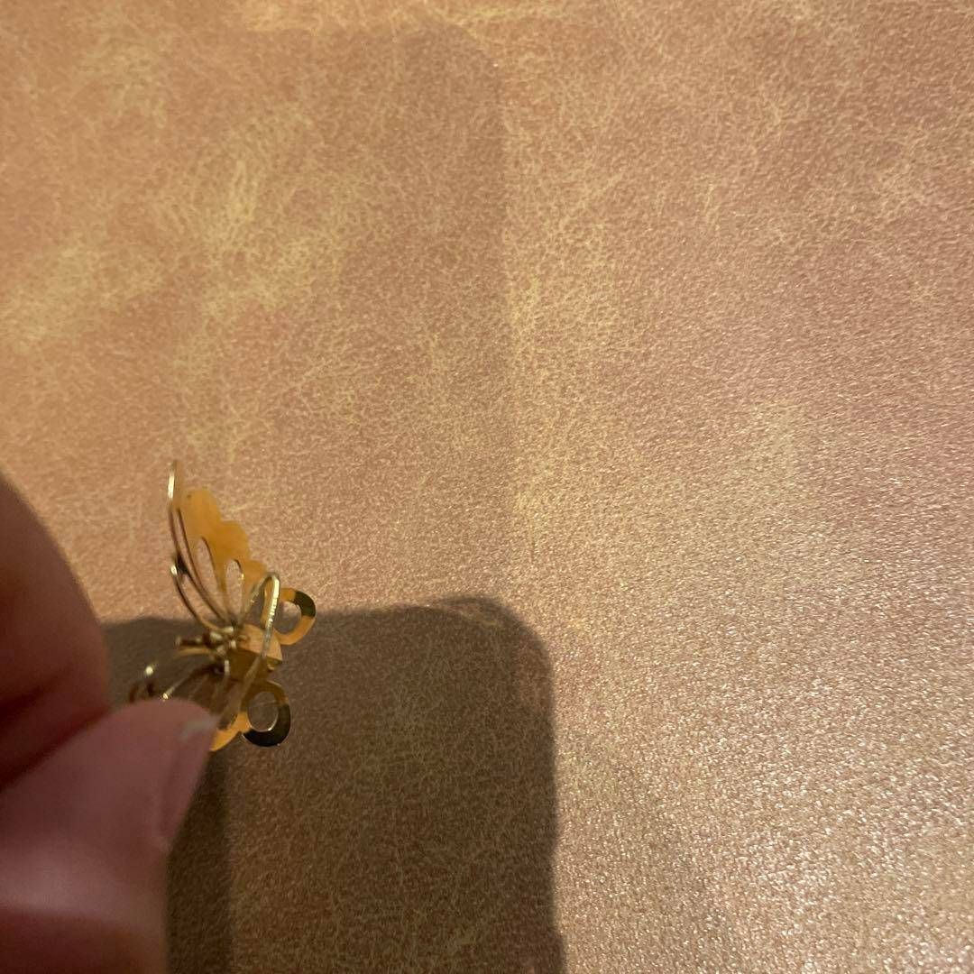 K18 蝶々 ブローチ ねじ式 バタフライ アンティーク ヴィンテージ 昭和