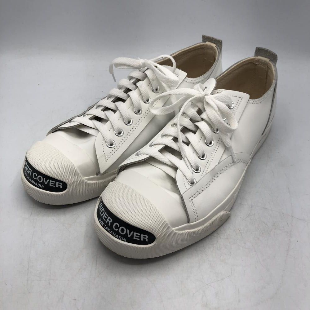 中古】UNDERCOVER Cowhide Leather Sneakers WHITE UC2D9F02 サイズL 