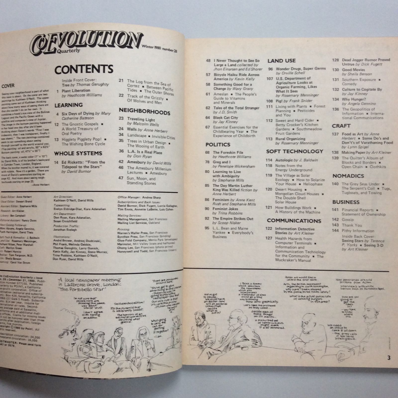 CoEvolution Quarterly 13冊 (No.28, 1980 − No.41, 1984）編集長 Stewart  Brand（スチュアート・ブランド） ／ Whole Earth Catalog