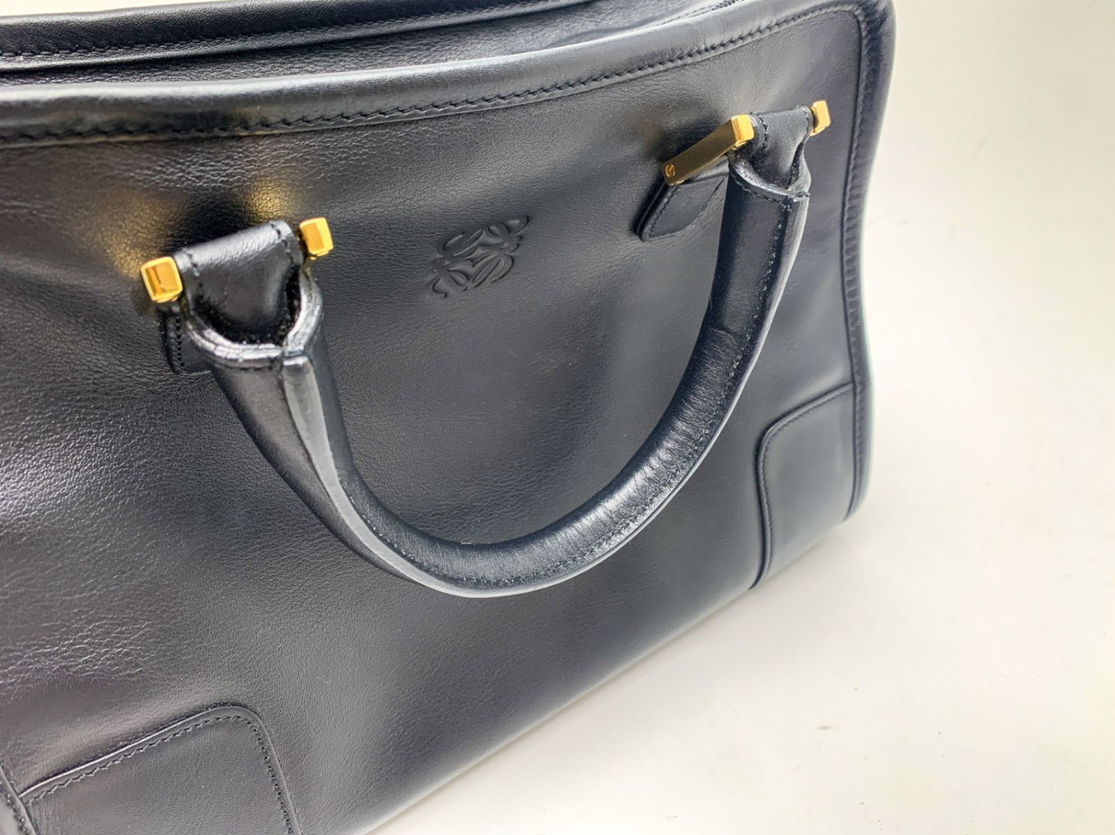 LOEWE ロエベ ブラック 黒 アナグラム アマソナ28バッグ ハンドバッグ