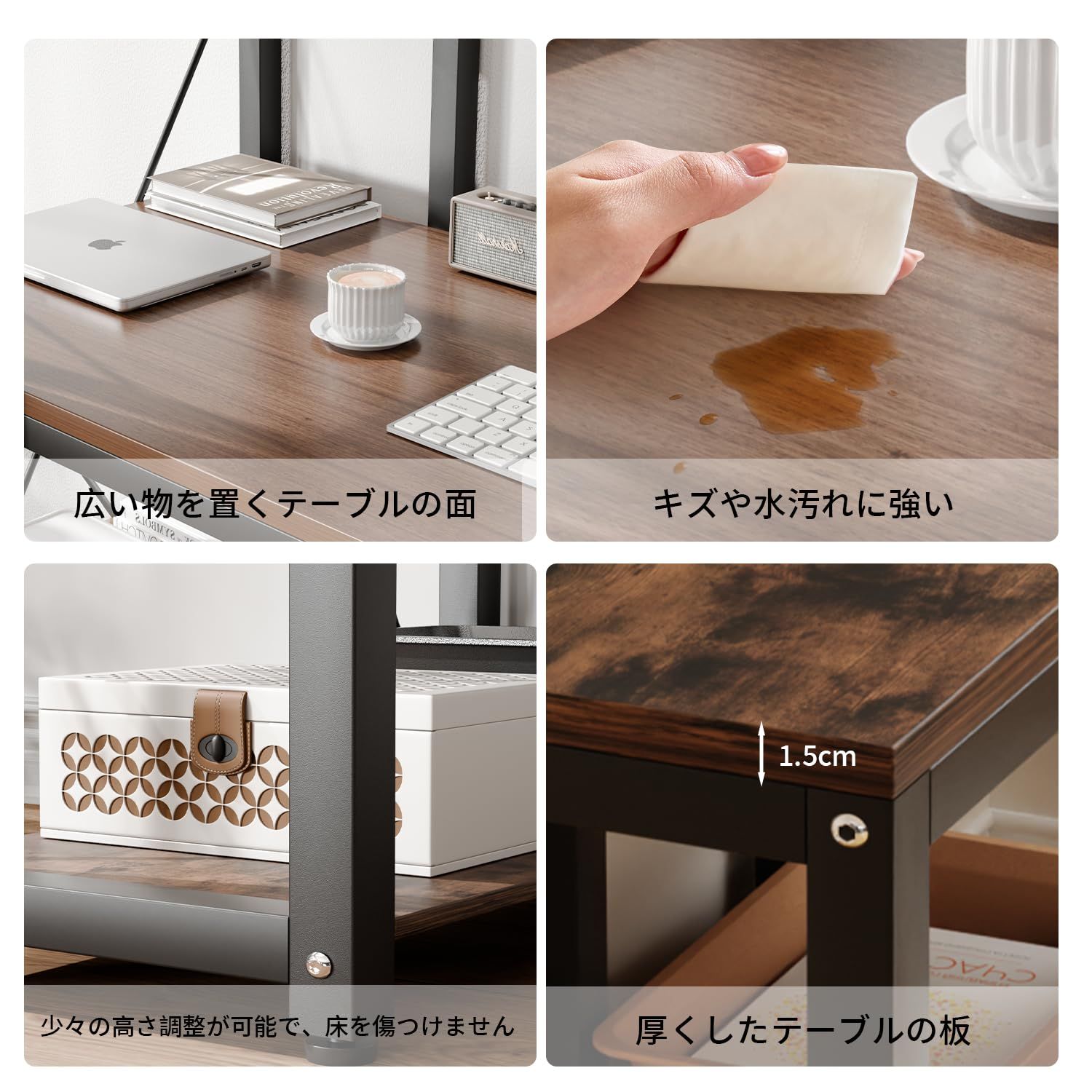 ラック付きデスク H型 棚は左右付け替え可 パソコンデスク 机 棚付き PCデスク 勉強机 PQNLXLN 幅100cm×奥行50cm オフィスデスク 書斎 テレワーク WWW_OLIVIERBERNSTEIN_COM