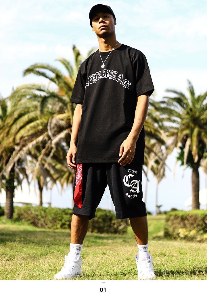 UFC Tシャツ ハーフパンツ 上下セットアップ 黒 白