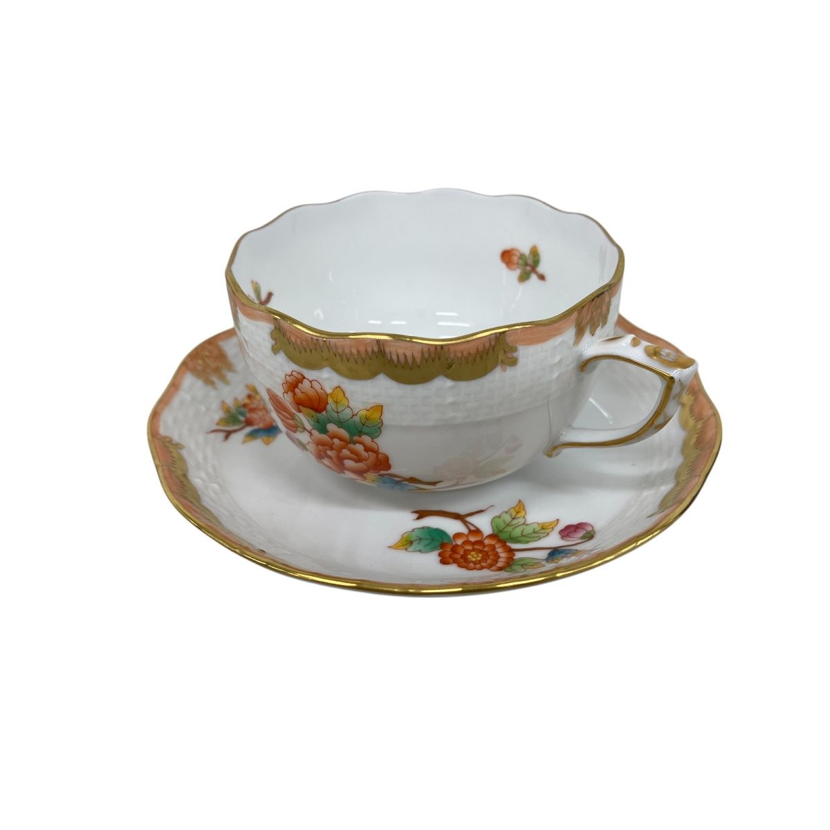 HEREND ヘレンド ビクトリア アニバーサリー ティーカップ&ソーサー 美