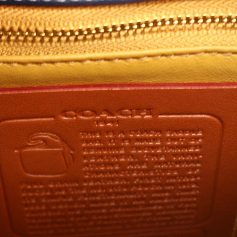 コーチ COACH サドルバッグ クロスボディ ショルダーバッグ レザー 紺 ネイビー 20115 /AK10