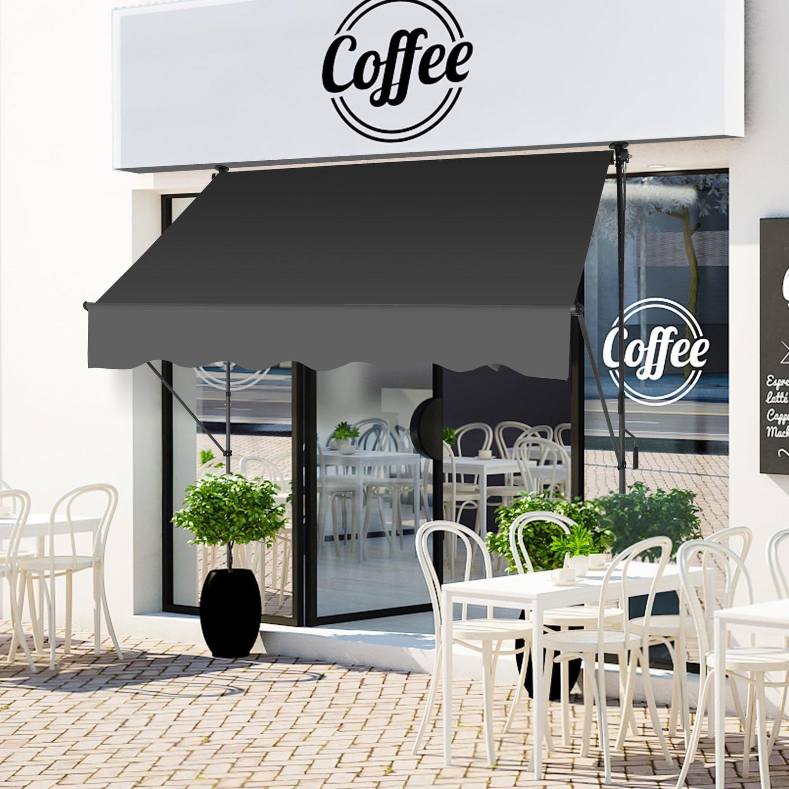 迅速発送】KELIXU 日よけ オーニングテント 2m 雨除け つっぱり 目隠し