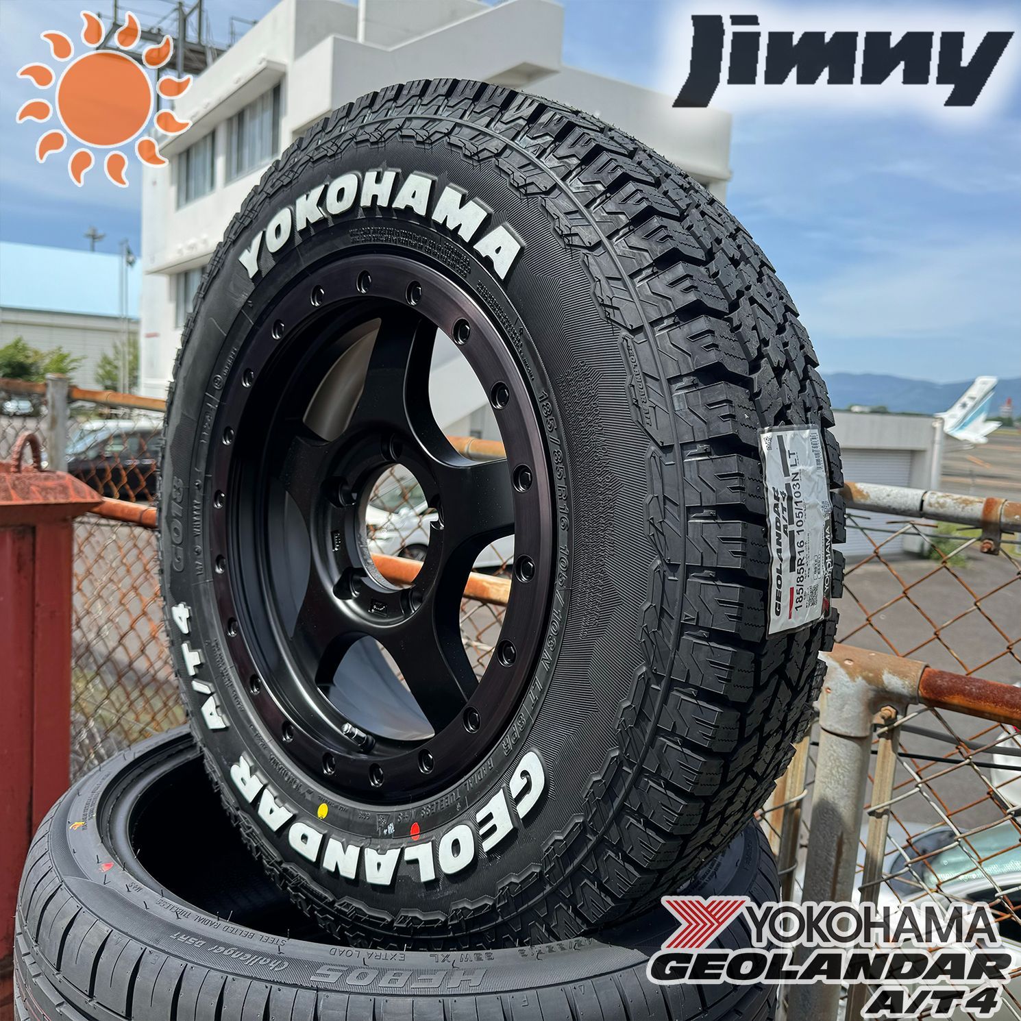 新型 ジムニー ホイール！ TSW デイトナブラック 16X5.5J+20 GEOLANDAR A/T G015 185/85R16 タイヤセット　JB64 JB23などに！