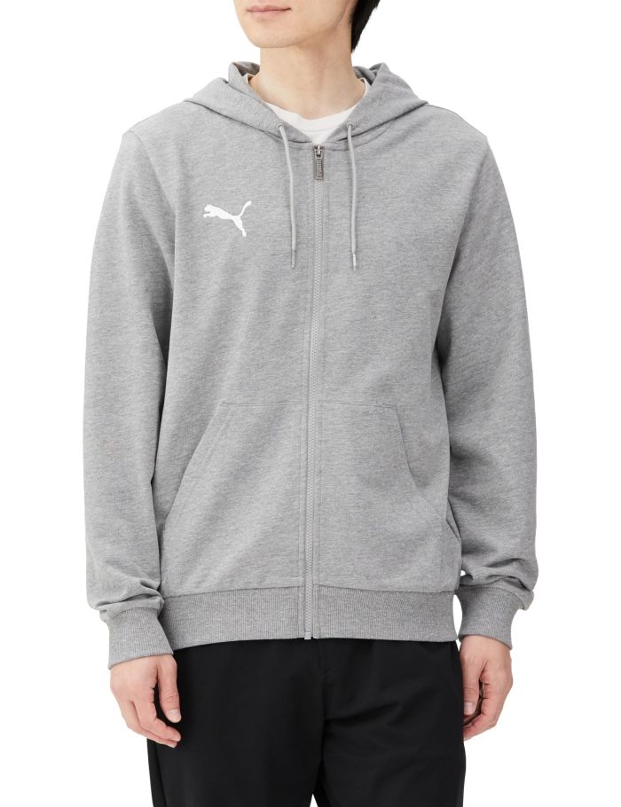 【新品・5営業日で発送】PUMA プーマ TEAMGOAL_カジュアル_フーディー (659325) 色 : MEDIUM_GY_H サイズ : XL 