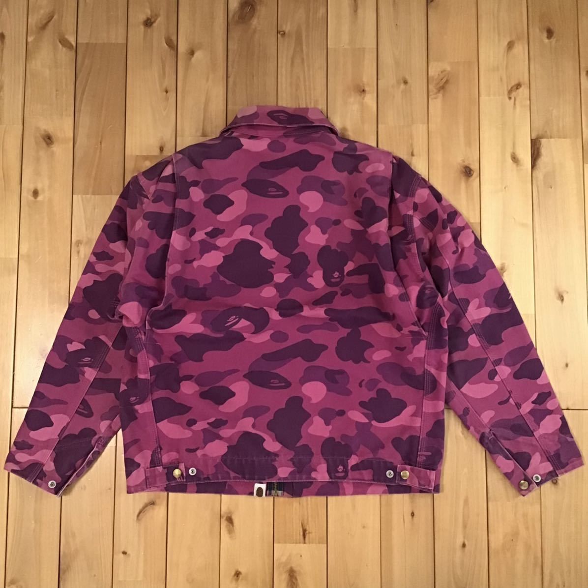 Carhartt × BAPE detroit jacket Mサイズ purple camo a bathing ape