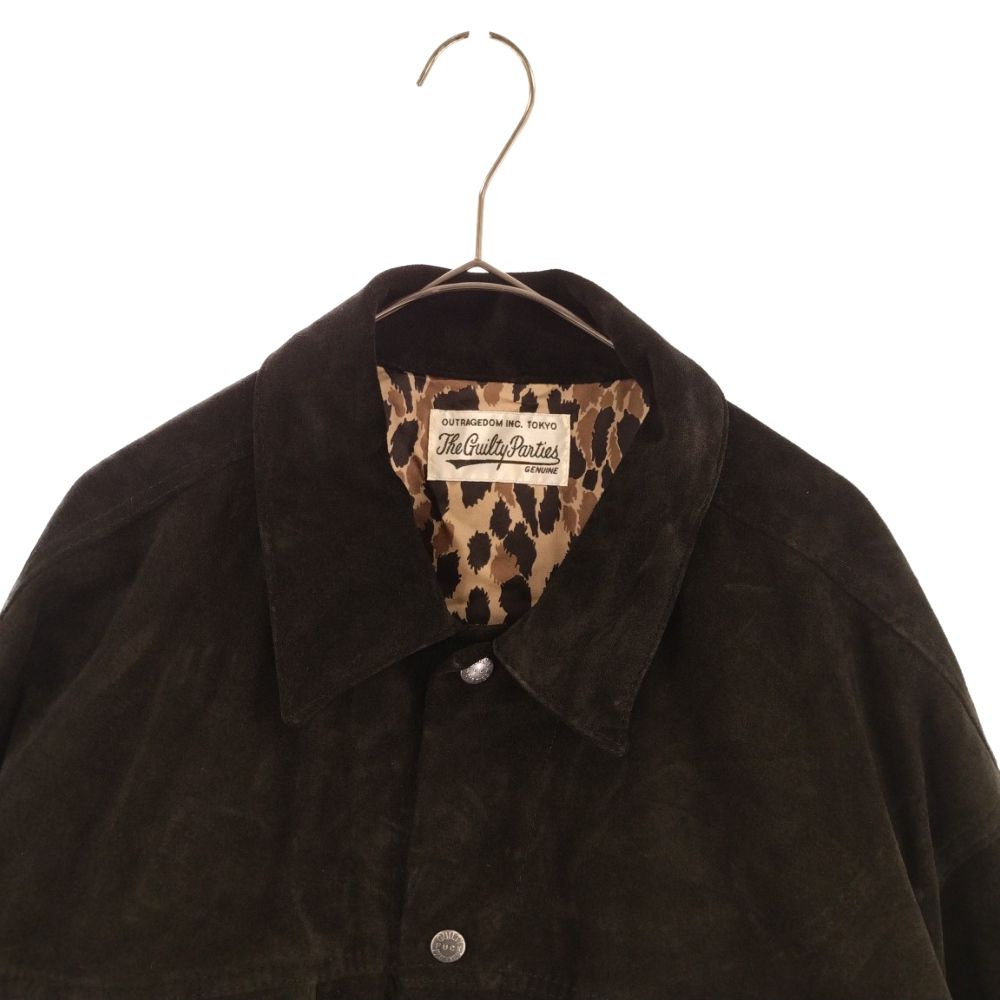 WACKO MARIA (ワコマリア) 23SS LEATHER TRUCKER JACKET TYPE-2 スエードレザージャケット 裏地レオパード  23SS-WMO-BL02 ブラウン ダークブラウン - メルカリ