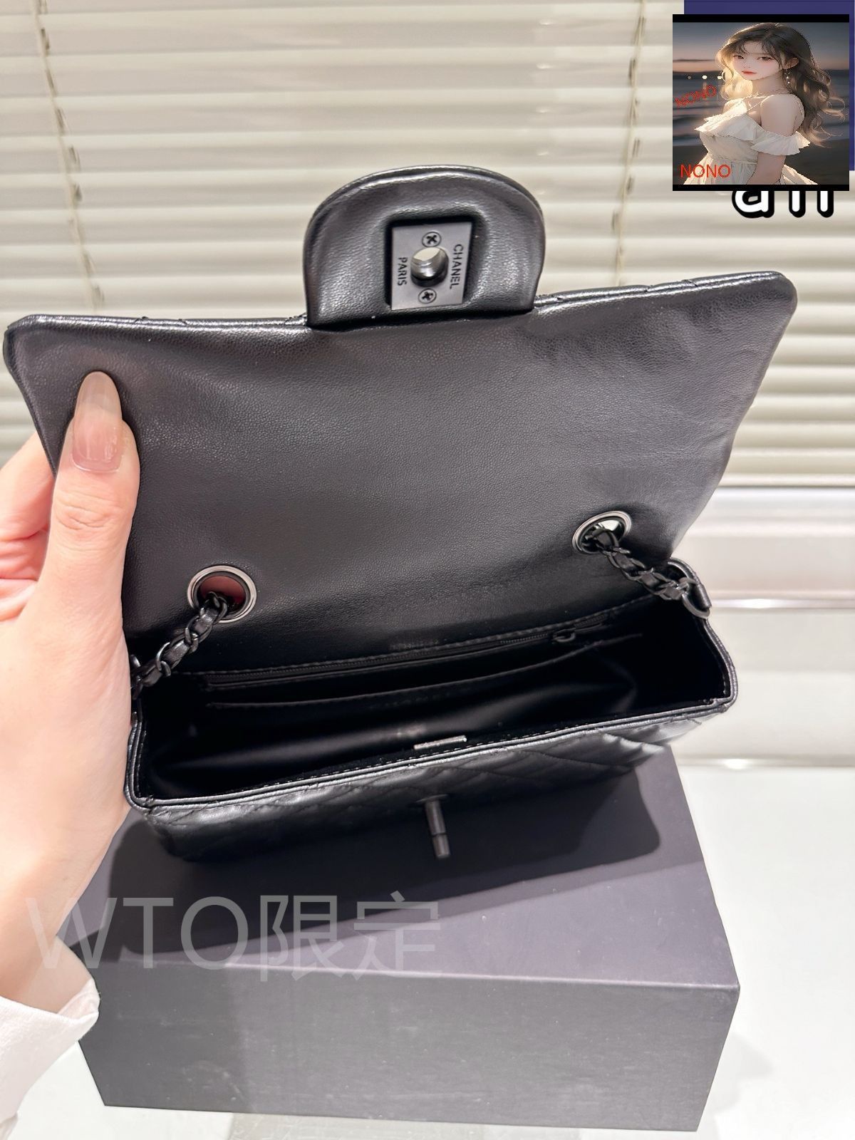 本物保証　鑑定済　美品　CHANEL　シャネル　黒　サイズ36 　セミショート丈 今日特価】Chanel 香奈儿 黒色 ワンウェイクロスボックス