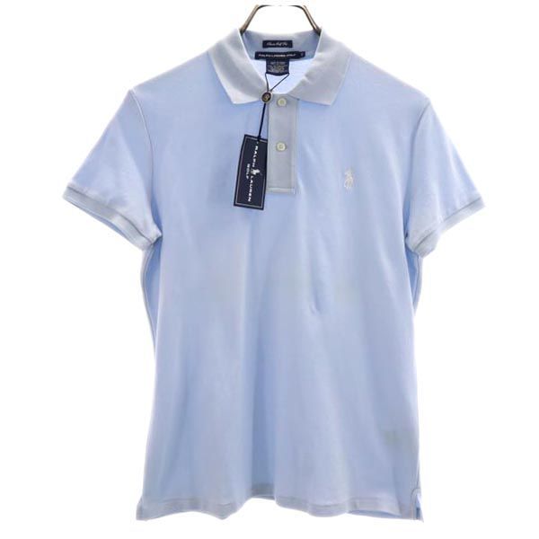 ラルフローレン ゴルフ 未使用 半袖ポロシャツ ゴルフウェア S ライトブルー系 RALPH LAUREN GOLF ロゴ メンズ 【中古】  【230905】 メール便可