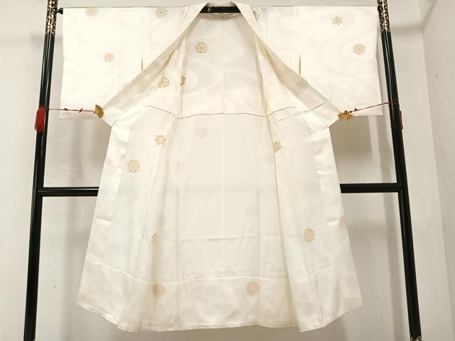 平和屋着物●長襦袢 無双仕立て 寿光織 雪華 金糸 正絹 AABB3622ph