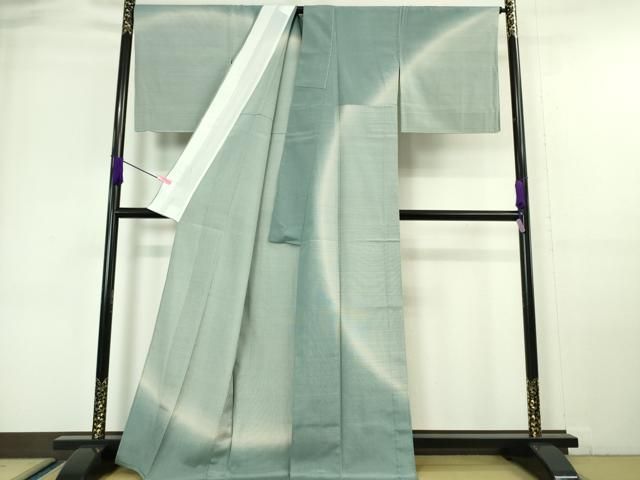 平和屋本店□極上 本塩沢 やまだ織 訪問着 単衣 染色作家 桐村博 逸品  