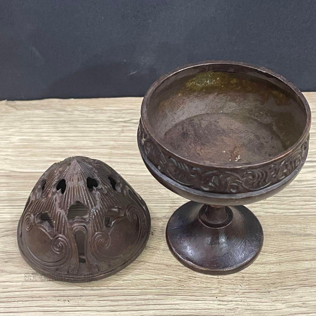 銅製 博山炉 檀香炉 室内アロマ炉 茶道具 香道具 装飾品 工芸品