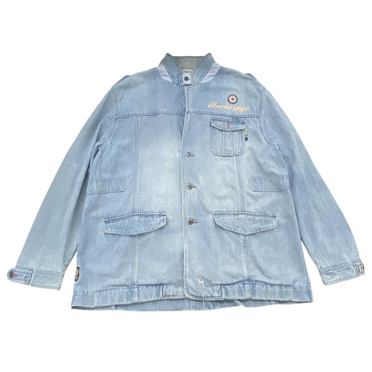 00s Gap デニム　カバーオール　ジャケット　L old gap デニム カバーオール デニム ジャケット ボア 90s 00s