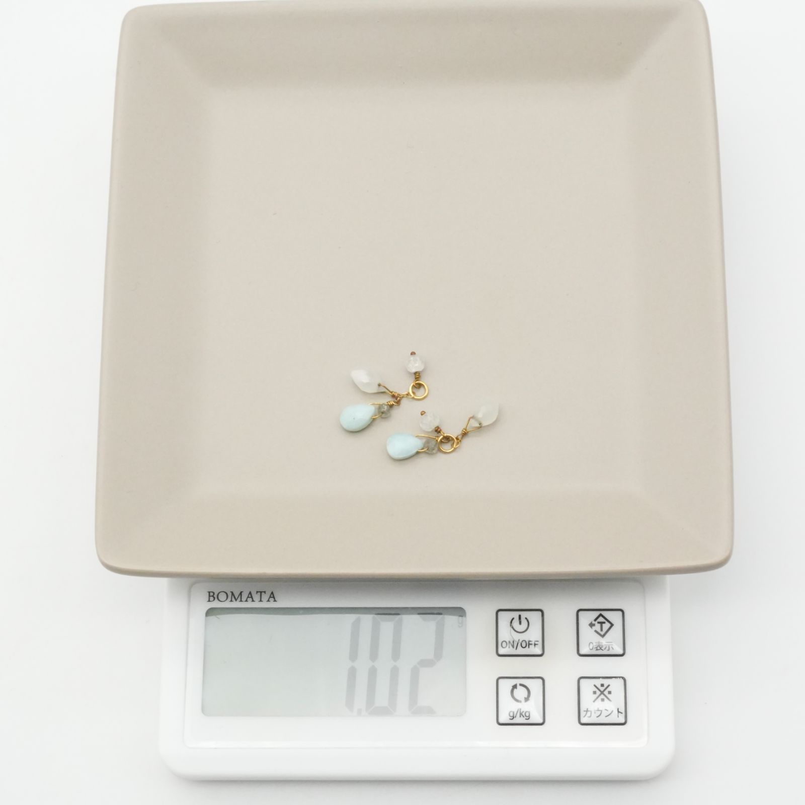 【最安値】 アガット ラリマー K10 ピアスチャーム|24-4486S