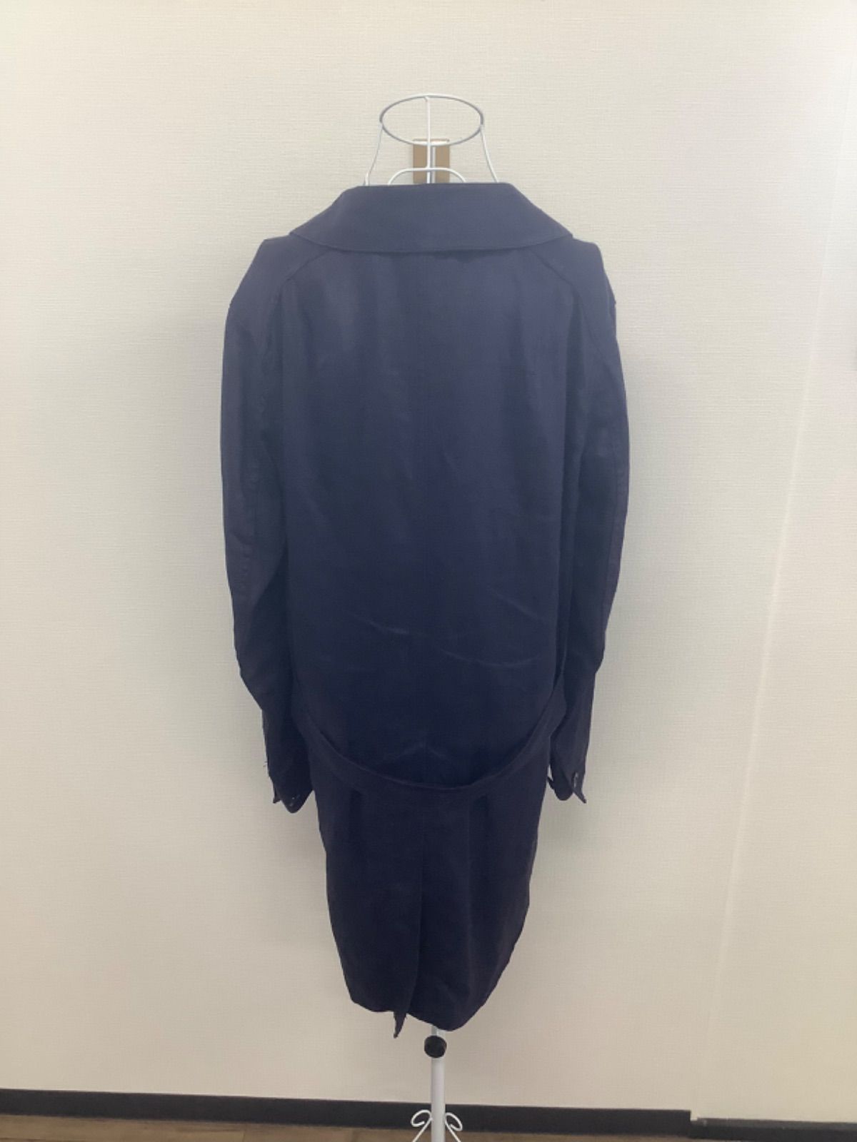ATTACHMENT シャツワンピース 長袖 ロング丈 ネイビー   無地