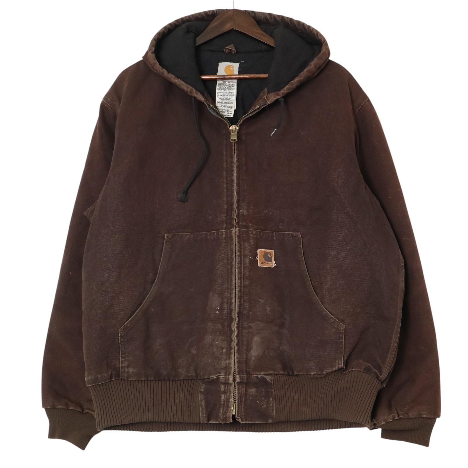 Carhartt カーハート アクティブジャケット ダック ワークジャケット ブラウン (メンズ L) 中古 古着 A4042