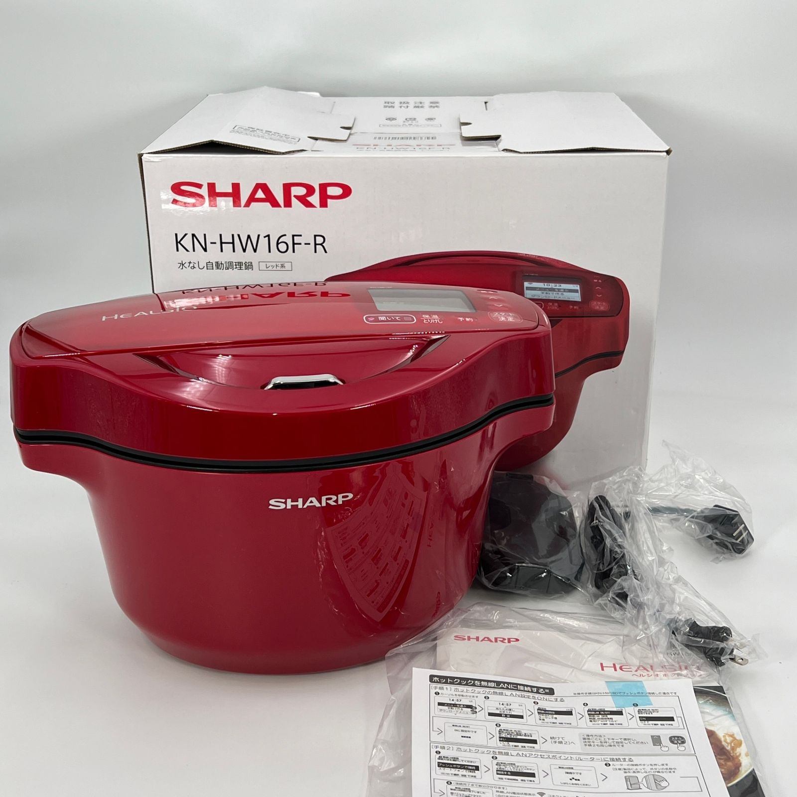 SHARP 水なし自動調理鍋　ヘルシオ　ホットクック　KN-HW16F レッド系 Amazon | シャープ 水なし自動調理鍋 1.6L レッド系SHARP