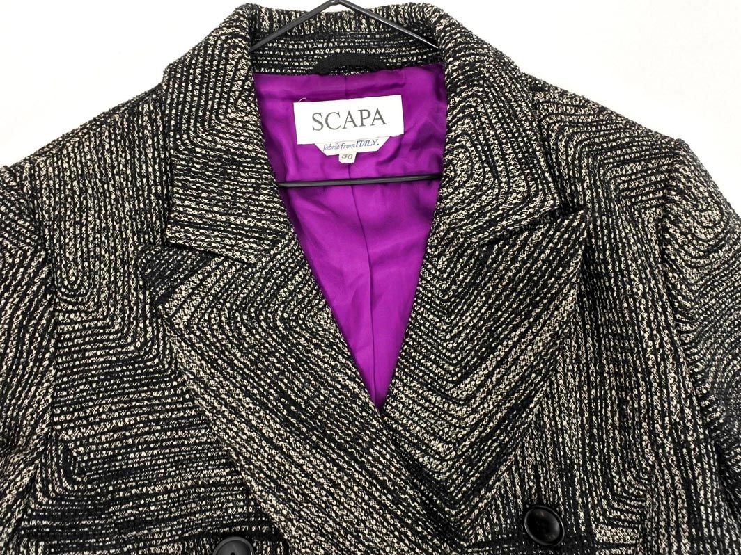 衝撃の激安コスパ・掘り出し物も ダブル ツイード スキャパ SCAPA チェスター size38 コート ジャケット・アウター