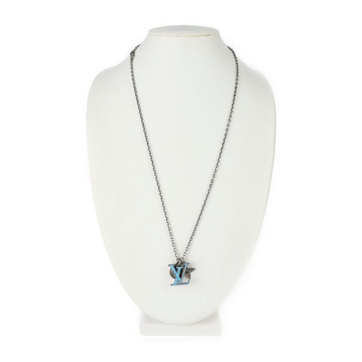 最終価格!ヴィトン M68904 ペンダント・LVイニシャル ターコイズブルー ネックレス ペンダント LVイニシャル ターコイズ M68904 新品