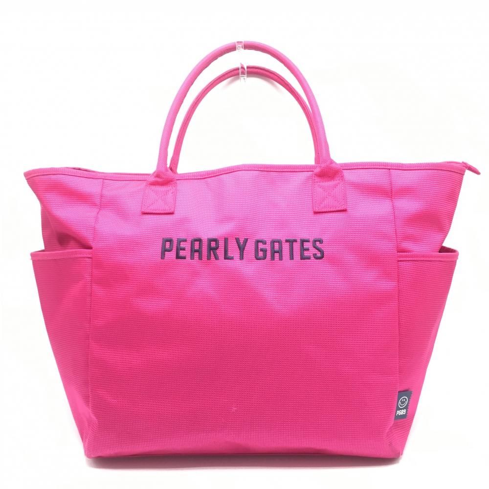 パーリーゲイツ ビッグトートバッグ ピンク×ネイビー PGニコちゃん ロッカーバッグゴルフ PEARLY GATES