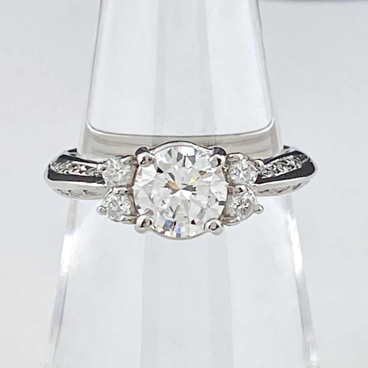 ダイヤモンド デザインリング プラチナ メレダイヤ 指輪 リング 12号